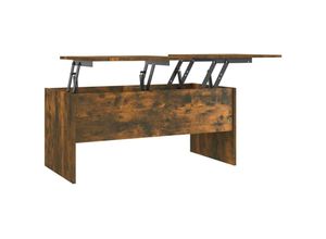 8720286974186 - Bonnevie - Couchtische Kaffeetisch Räuchereiche 102x505x465 cm Holzwerkstoff vidaXL