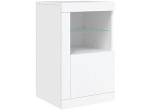 8721012252141 - Bonnevie - Beistellschrank mit LED-Leuchten Weiß Holzwerkstoff vidaXL586728