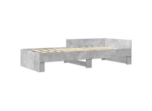 8721102822117 - Vidaxl - Bettgestell Betongrau 75x190 cm Holzwerkstoff 676614