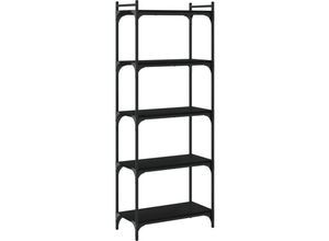 8721012194397 - Bonnevie - Bücherregal 5 Böden Schwarz 60x30x154 cm Holzwerkstoff vidaXL853821