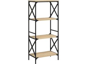 8721012194007 - Bonnevie - Bücherregal 4 Böden Sonoma-Eiche 59x35x132 cm Holzwerkstoff vidaXL823697