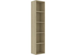 8719883869506 - Bonnevie - BücherregalStandregal Sonoma-Eiche 40x30x189 cm Holzwerkstoff vidaXL