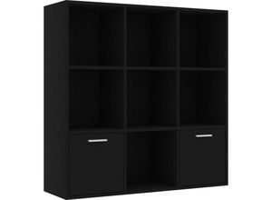 8719883869759 - Bonnevie - BücherregalStandregal Schwarz 98x30x98 cm Holzwerkstoff vidaXL