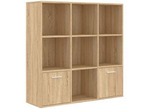 8719883869773 - Bonnevie - BücherregalStandregal Sonoma-Eiche 98x30x98 cm Holzwerkstoff vidaXL