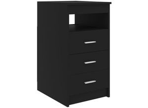 8719883915081 - Bonnevie - SideboardKommode mit Schubladen Schwarz 40x50x76 cm Holzwerkstoff vidaXL