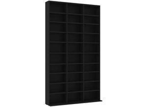 8719883914817 - Bonnevie - CD-Schrank Schwarz 102x16x1775 cm Holzwerkstoff vidaXL117954