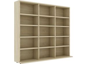 8719883914923 - Bonnevie - CD-Regal Sonoma-Eiche 102x23x895 cm Holzwerkstoff vidaXL353575