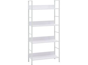 8719883890609 - Bücherregal，Standregal 4 Regalböden Weiß 60×276×1245 cm Holzwerkstoff vidaXL