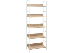 8719883890654 - Bonnevie - BücherregalStandregal 5 Regalböden Eiche 60x276x1585 cm Holzwerkstoff vidaXL