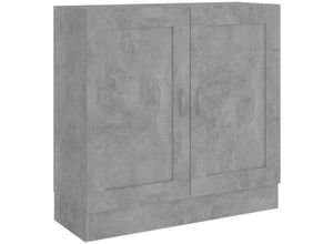 8720286133910 - Bonnevie - BücherschrankStandregal Betongrau 825x305x80 cm Holzwerkstoff vidaXL