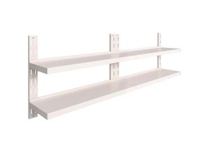8720286063972 - Bonnevie - 2-stufige Schwebende Wandregale 2 Stk Edelstahl 240×30 cm vidaXL 8720286063972 - Bonnevie - 2-stufige Schwebende Wandregale 2 Stk Edelstahl 240×30 cm vidaXL