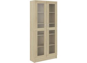 8720286134535 - vidaXL - Vitrine - 825x305x1855 - cm - handgefertigt - Holz - Sonoma - eichenfarbig