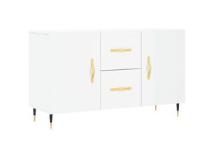 8720845424275 - Sideboard，Kommode Hochglanz-Weiß 100x36x60 cm Holzwerkstoff vidaXL