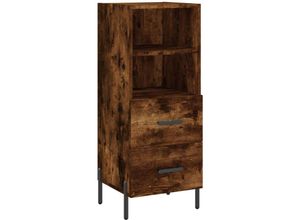 8720845868529 - Bonnevie - SideboardKommode Räuchereiche 345x34x90 cm Holzwerkstoff vidaXL