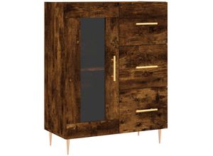 8720845865726 - Bonnevie - SideboardKommode Räuchereiche 695x34x90 cm Holzwerkstoff vidaXL