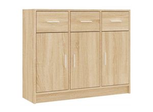 8720845886905 - Bonnevie - SideboardKommode Sonoma-Eiche 91x28x75 cm Holzwerkstoff vidaXL