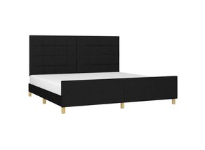 8720287435877 - Jinlefu - BettgestellSchlafzimmerbett mit Kopfteil Schwarz 200x200 cm Stoff vidaXL 8720287435877 - Jinlefu - BettgestellSchlafzimmerbett mit Kopfteil Schwarz 200x200 cm Stoff vidaXL