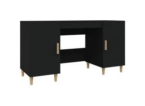 8720287082835 - Computertisch，Schreibtisch Schwarz 140x50x75 cm Holzwerkstoff vidaXL