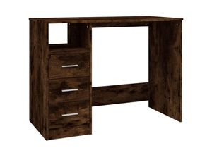 8720845693497 - Bonnevie - ComputertischSchreibtisch mit Schubladen Räuchereiche 102x50x76 cm vidaXL