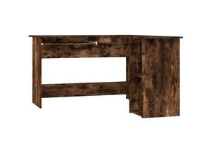 8720286975985 - Jinlefu - Eckschreibtisch Räuchereiche 120x140x75 cm Holzwerkstoff vidaXL - Braun