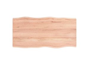 8720845816711 - Bonnevie - TischplatteSchreibtischplatte 100x50x2 cm Massivholz Eiche Behandelt Baumkante vidaXL