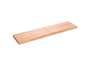 8720845814328 - Bonnevie - Wandregal Wandboard Hellbraun 160x40x6 cm Massivholz Eiche Behandelt vidaXL