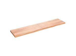 8720845814588 - Bonnevie - Wandregal Wandboard Hellbraun 220x50x6 cm Massivholz Eiche Behandelt vidaXL