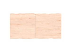 8720845816155 - Bonnevie - TischplatteSchreibtischplatte 120x60x4 cm Massivholz Eiche Unbehandelt Baumkante vidaXL