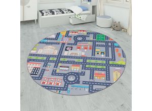 4061981135118 - Kinderteppich Bino 575 Teppiche Gr B L 200 cm x 290 cm 4 mm 1 St grau Kinder Kinderzimmerteppiche Kurzflor Straßen-Spiel-Teppich Kinderzimmer