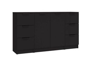 8720287122975 - Sideboards 3 Stk Schwarz Holzwerkstoff vidaXL84131