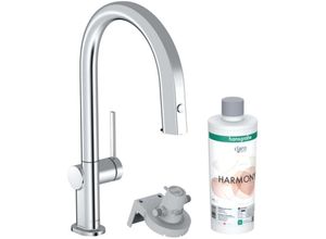 4059625391112 - Aqittura M91 Küchenmischer 210 FilterSystem mit ausziehbarer Handbrause 1 Strahl und Starterset Chrom (76801000) - Hansgrohe