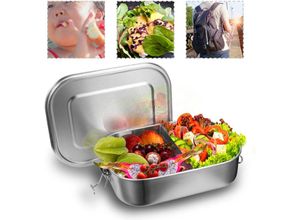 9364303897363 - Swanew - boîte à lunch en acier inoxydable boite à bento scellée pour une capacité étanche avec compartimentsboîte à lunch en acier inoxydable boite