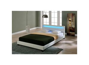 4260264778749 - [corium] - led Polsterbett Paris 180x200cm Weiß Weiß