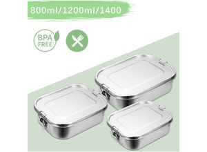 9475631408463 - 1200+1400ml Brotdose ohne Plastik bpa frei brotdose edelstahl Edelstahl Lunchbox - Vingo 9475631408463 - 1200+1400ml Brotdose ohne Plastik bpa frei brotdose edelstahl Edelstahl Lunchbox - Vingo