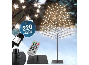 4250525316063 - Kirschblütenbaum led mit Fernbedienung Timer Dimmer Innen Außen Künstlich Groß Deko Weihnachten Weihnachtsdeko Leuchtbaum Lichterbaum M1 220cm - 220