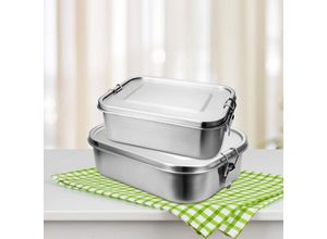 9363092356594 - TolleTour Edelstahl BrotdoseNachhaltige Lunchbox für Büro Schule Picknick800ml+1400ml