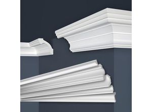 4251874661453 - Design - Stuckleisten xps Styropor weiß 2 Meter Deckenleisten Wandleisten E-Leisten Modelle E-34 80x80mm Muster ca 20cm - Weiß 4251874661453 - Design - Stuckleisten xps Styropor weiß 2 Meter Deckenleisten Wandleisten E-Leisten Modelle E-34 80x80mm Muster ca 20cm - Weiß