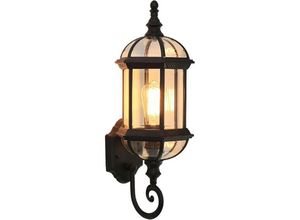 0759224099801 - Gojoy - Wandleuchte Retro Vintage Antike Wandleuchte Außen Garten Beleuchtung Laterne Wandlampe Wasserdicht 220V Industriell Wandleuchte Metall Glas