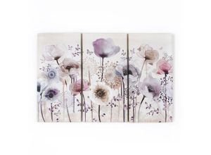 5011583150223 - Leinwandbild ART FOR THE HOME Classic Poppy Bilder Gr B H T 90 cm x 60 cm x 3 cm Blumen Hochformat 3 St bunt (lila rosa braun) Leinwandbilder Bilder