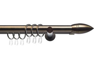 4016318375828 - Gardinenstange CELBULLE02SG2L Gardinenstangen Gr L 240 cm Ø 25 mm 2 läufig braun (bronzefarben) Gardinenstangen 2-läufig im Fixmaß Ø 2520 mm