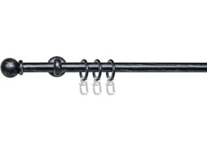 4016318401770 - Gardinenstange Esp Kugel Gardinenstangen Gr L 120 cm Ø 16 mm 1 läufig silberfarben (schwarz silber) Gardinenstangen Wandmontage 1-läufig im Fixmaß Ø 16 mm