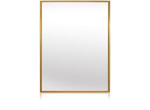 5060524222185 - Casa Chic Elegance by Casa Chic - Goldener Wandspiegel aus Metall - 50 x 70 cm - Galvanisiertes Metall - Ideal für Badezimmer und Wohnzimmer - Gold