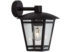 4004353228568 - BRILLIANT Lampe Riley Außenwandleuchte hängend schwarz 1x A60 E27 40W geeignet für Normallampen (nicht enthalten) IP-Schutzart 44 - spritzwassergeschützt