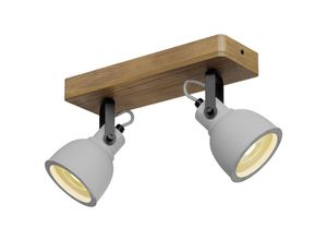 4251096570571 - Lindby - Beton led Deckenleuchte Mitis aus Beton Holz für Wohnzimmer & Esszimmer von