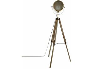 3560239299165 - Atmosphera Créateur Dintérieur - Stehlampe mit Projektor aus Metall und gebürstetem Holz Schwarz