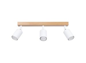 5903282735194 - SL1288 Spotleuchte verdo GU10 3 x 10W Stahl weiß Holz L33cm B33cm H17cm dimmbar - Sollux 5903282735194 - SL1288 Spotleuchte verdo GU10 3 x 10W Stahl weiß Holz L33cm B33cm H17cm dimmbar - Sollux