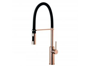 8020913511259 - - Miscelatore lavello cucina in oro rosa con molla nera opaca Light LIG179ROSE Rotgold 8020913511259 - - Miscelatore lavello cucina in oro rosa con molla nera opaca Light LIG179ROSE Rotgold