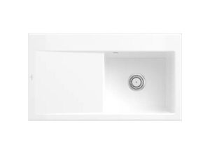 4062373796627 - Villeroy&boch - Villeroy&Boch Spülbecken mit Abtropffläche links Subway Style 50 Weiß Alpin 90x51cm Keramik Handbetätigung - Weiß