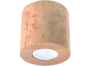 5902622429915 - Sollux - Deckenlampe Deckenleuchte orbis Natural Holz 1x GU10 ca 10x10x10 cm