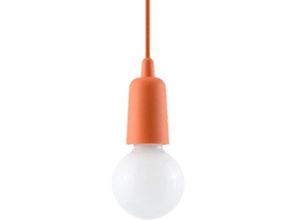 5903282705838 - SL0584 Pendelleuchte diego 1 orange l 9 b 9 h 90 Fassung E27 dimmbar - Sollux 5903282705838 - SL0584 Pendelleuchte diego 1 orange l 9 b 9 h 90 Fassung E27 dimmbar - Sollux